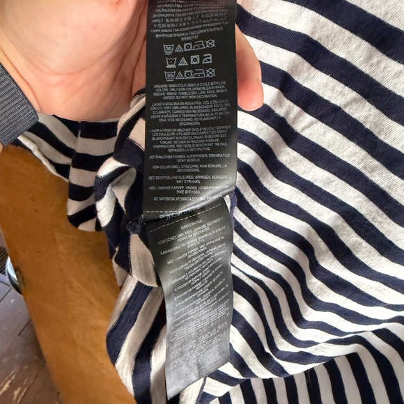 Guess x ASAP Rocky Striped navy and White T-Shirt vintage - Picture 9 of 9